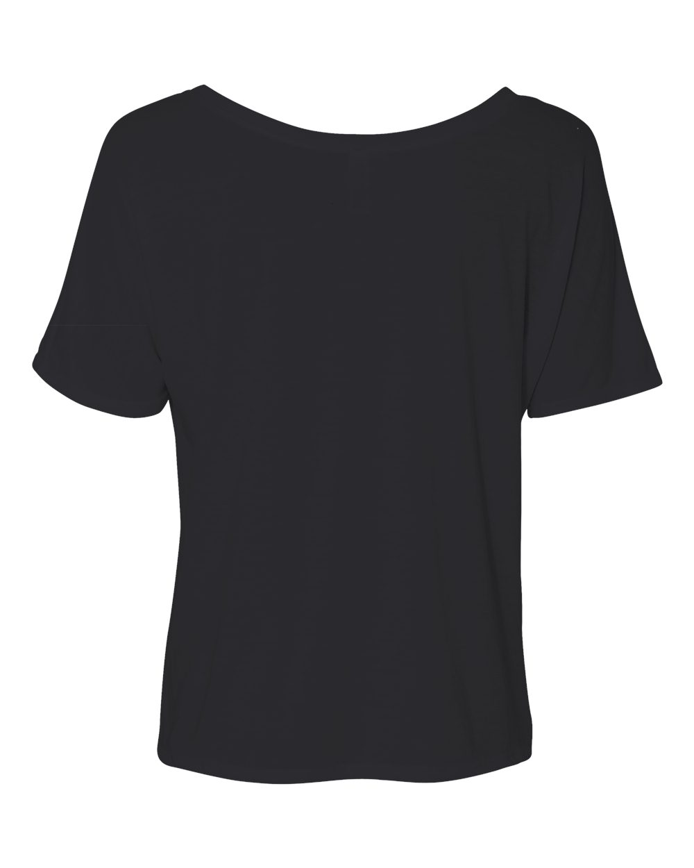 Rear View of Black Women’s Slouchy Tee - 8816