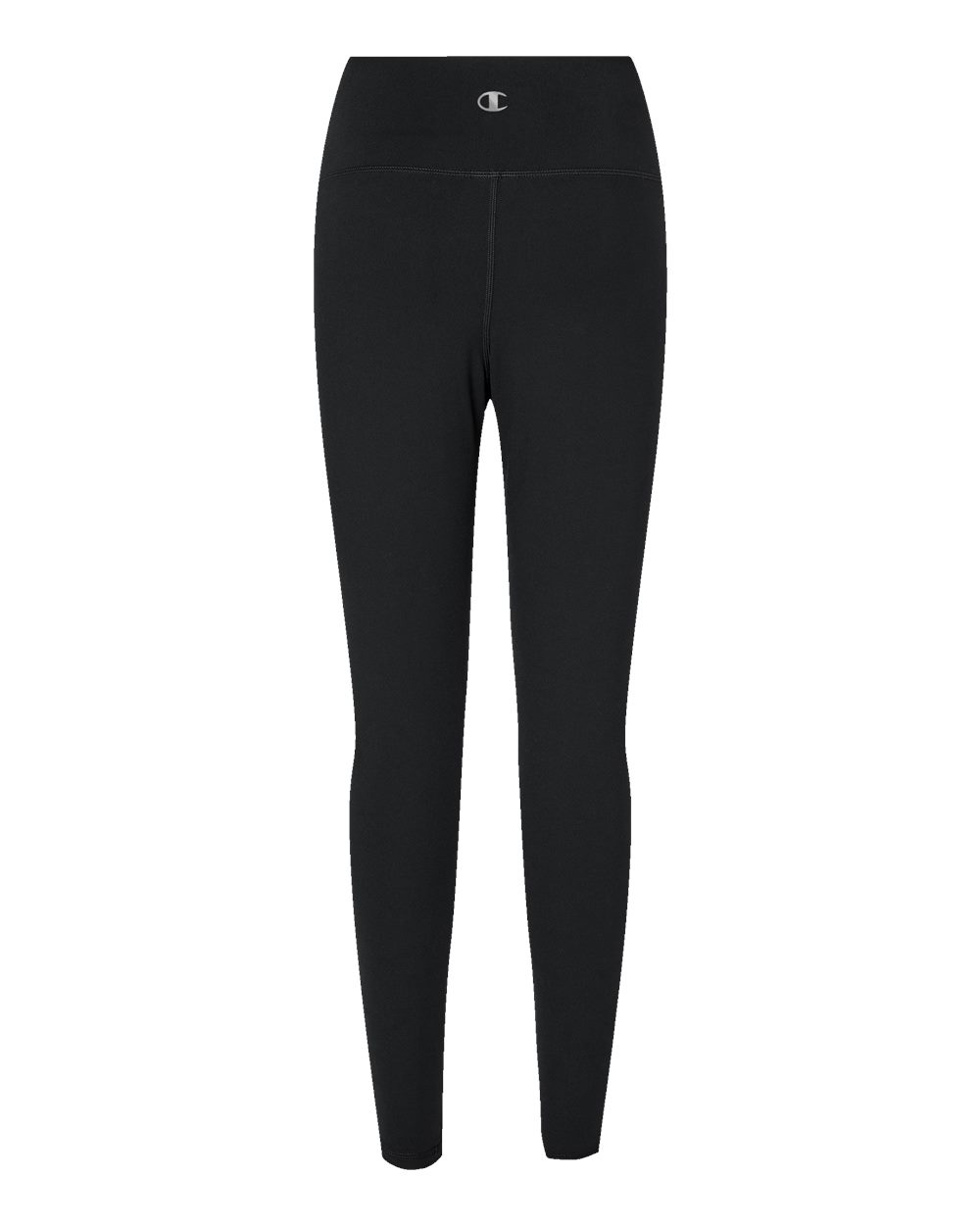 Rear View of Black Women's Sport Soft Touch Leggings - CHP120