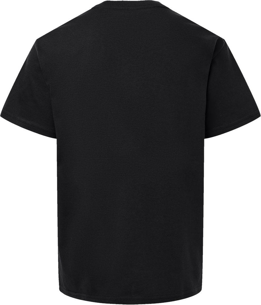 Rear View of Black Youth Fine Jersey Tee - 2001Y