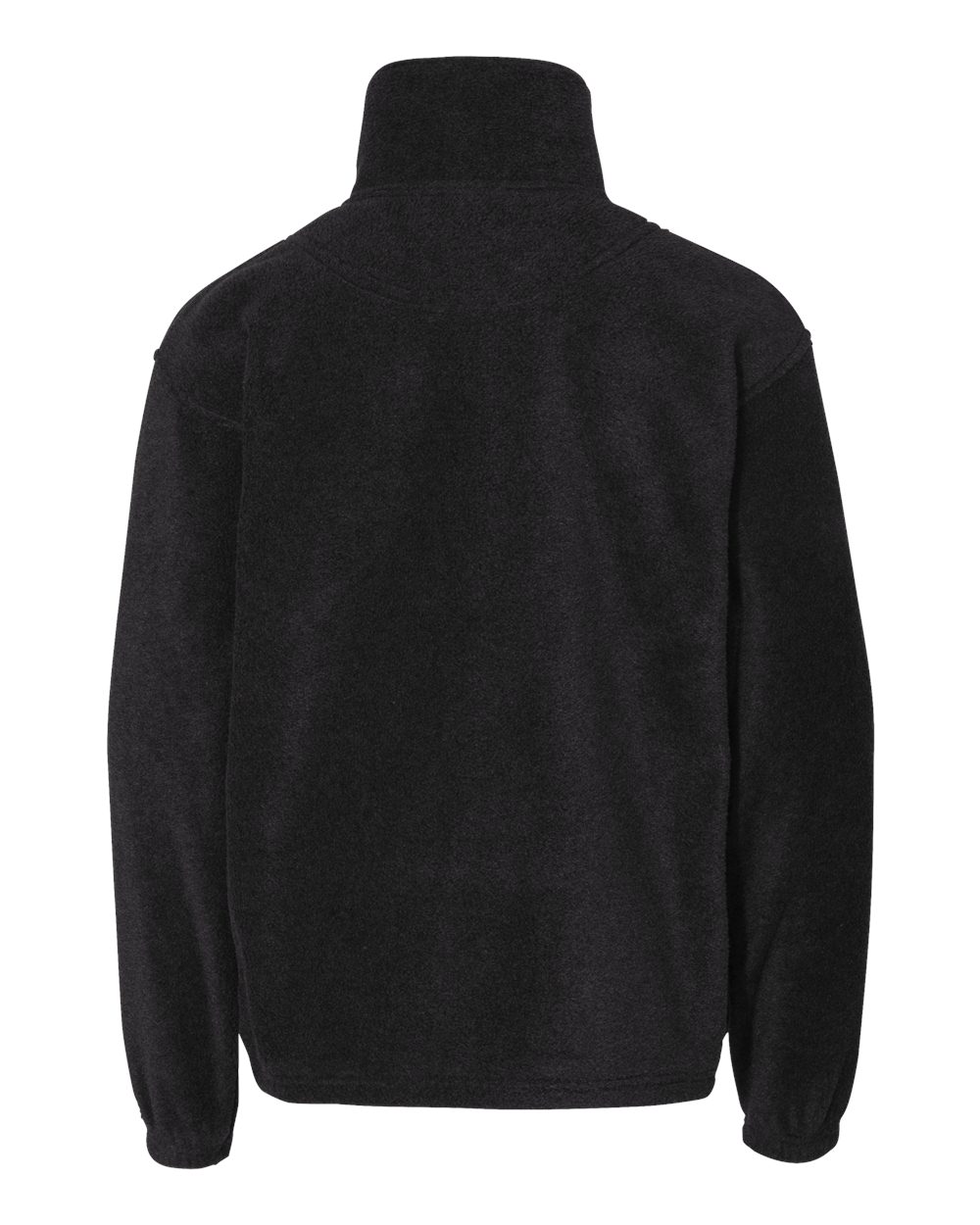 Rear View of Black Youth Fleece Full-Zip Jacket - 4061