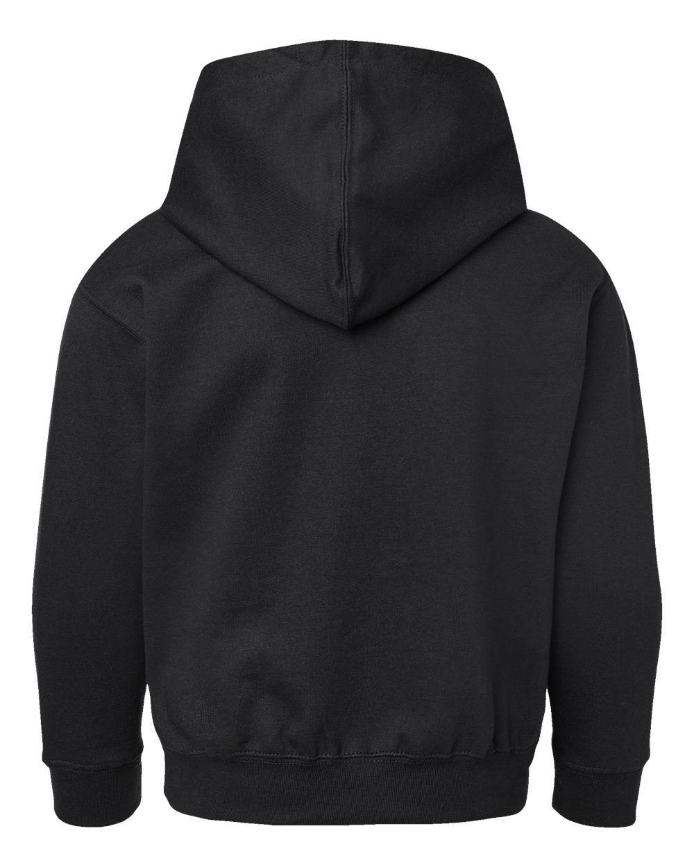 Rear View of Black Youth Fleece Hoodie - 2296