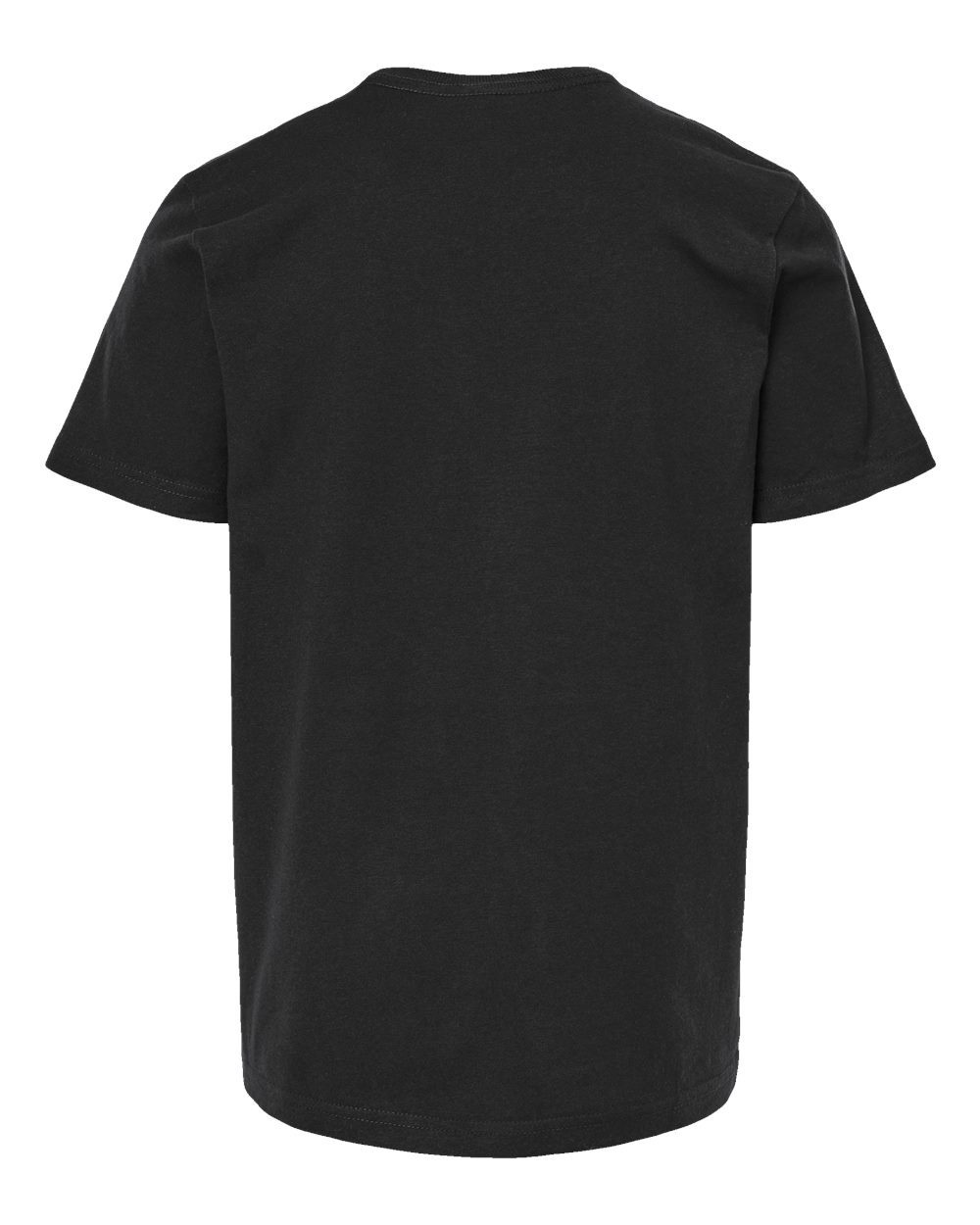 Rear View of Black Youth Heavyweight Jersey T-Shirt - 295