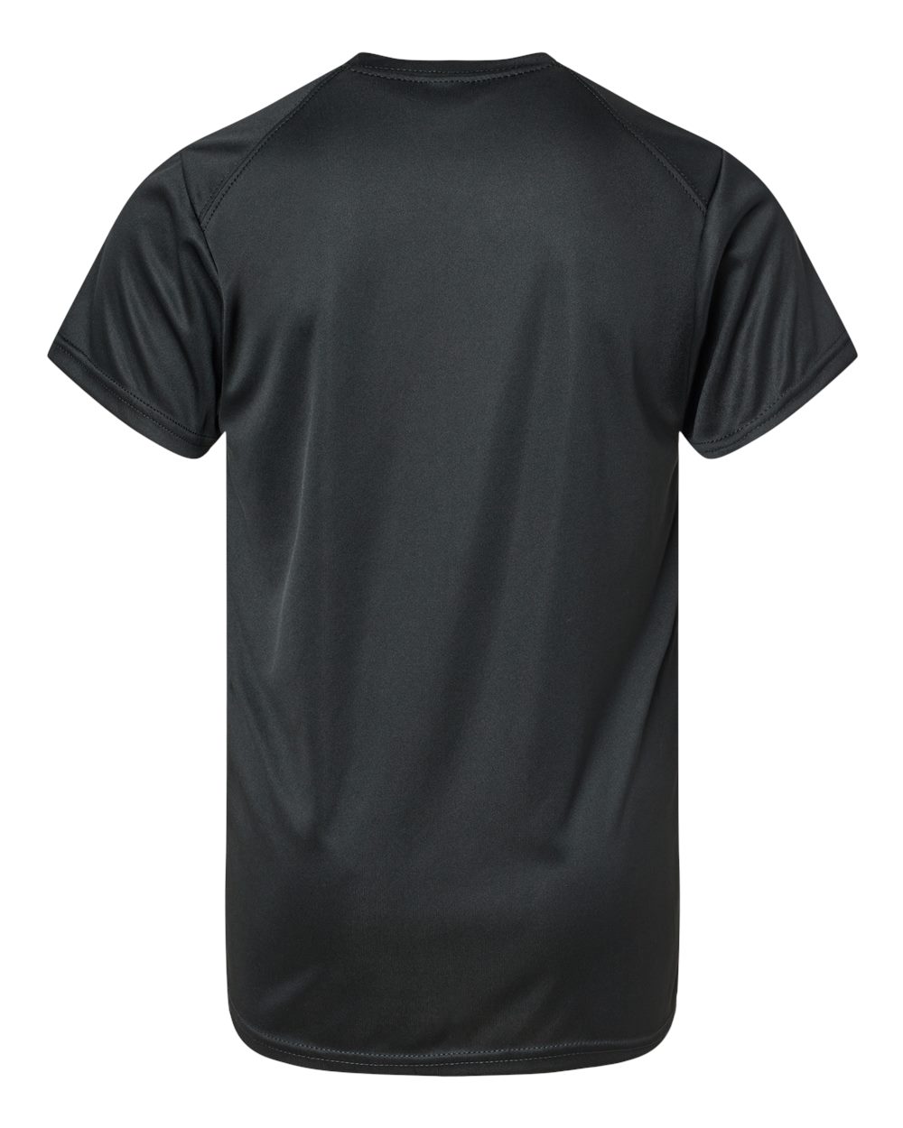 Front View of Black Youth Islander Performance T-Shirt - 208Y