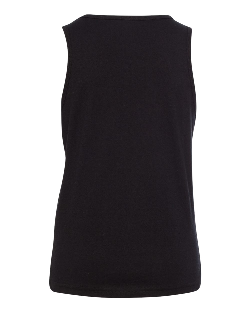 Rear View of Black Youth Jersey Tank - 3480Y
