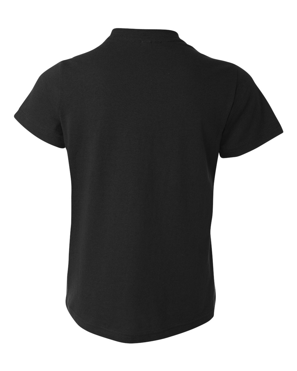 Rear View of Black Youth Jersey Tee - 3001Y