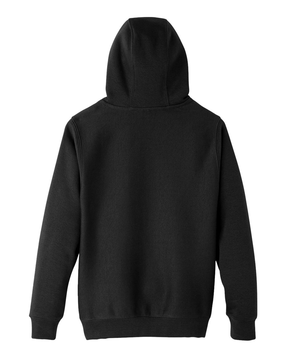 Rear View of Black Youth Zone HydroSport™ Heavyweight Pullover Hooded Sweatshirt - TT96Y
