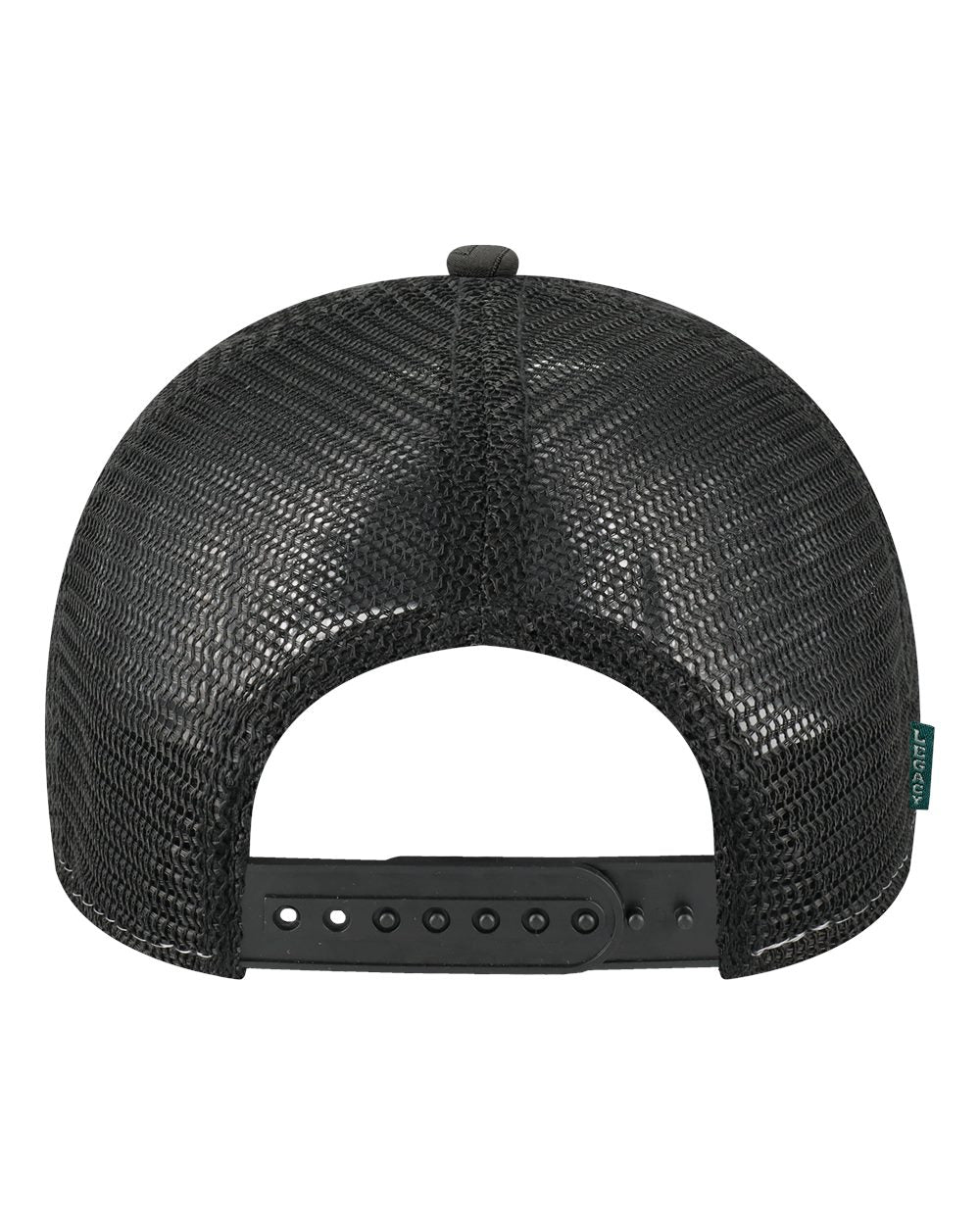 Rear View of Black Z - Quilted Mid-Pro Snapback Trucker Cap - MPS