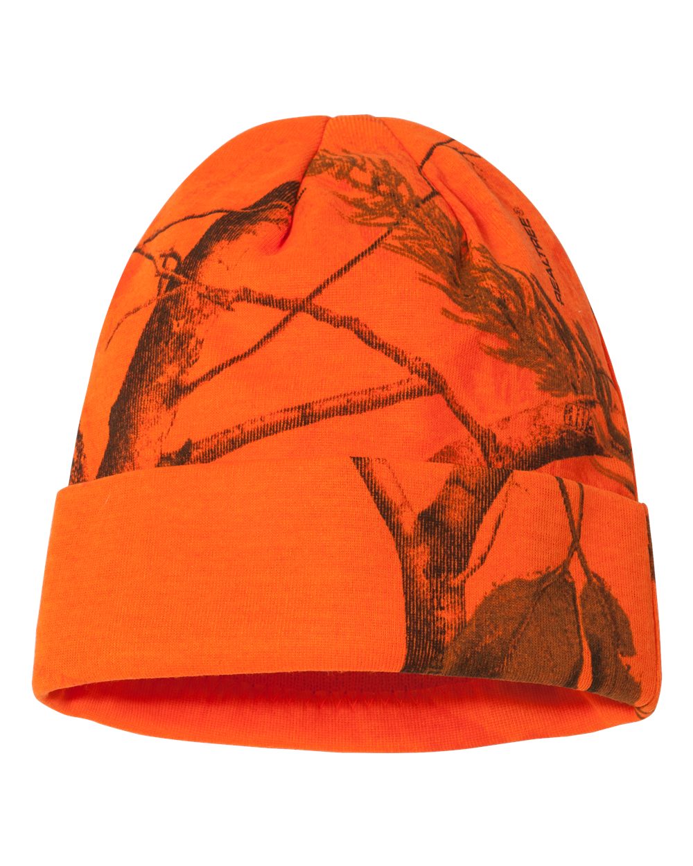 Rear View of Blaze Realtree AP 12" Licensed Camo Cuffed Beanie - LCB12