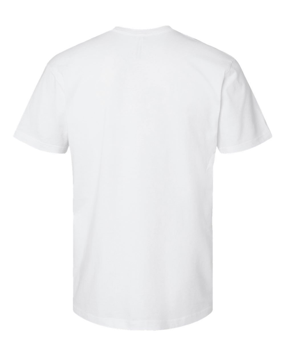 Rear View of Blended White Fine Jersey Tee - 6901