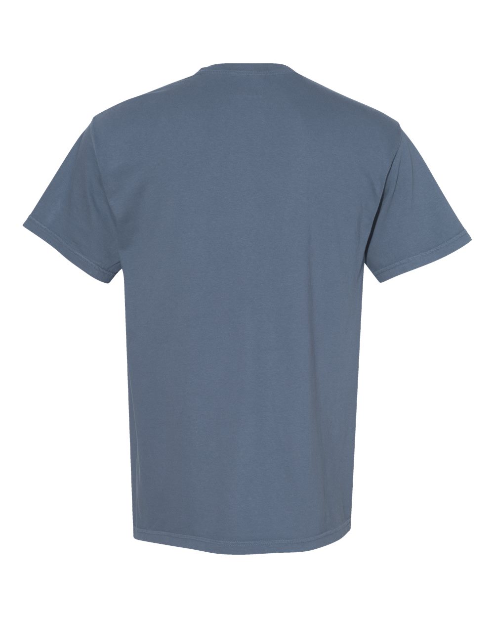 Rear View of Blue Jean Garment-Dyed Heavyweight T-Shirt - 1717