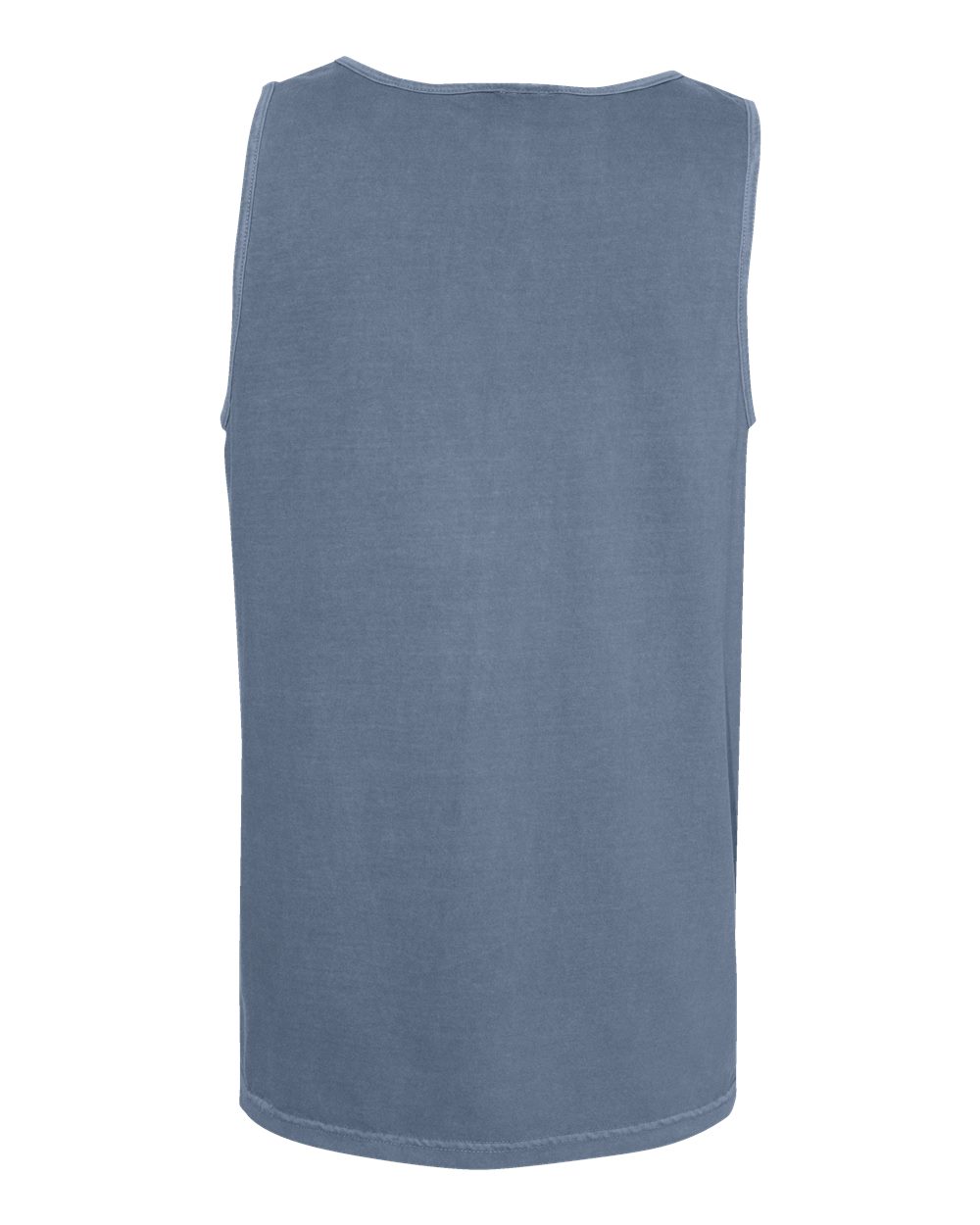 Rear View of Blue Jean Garment-Dyed Heavyweight Tank Top - 9360