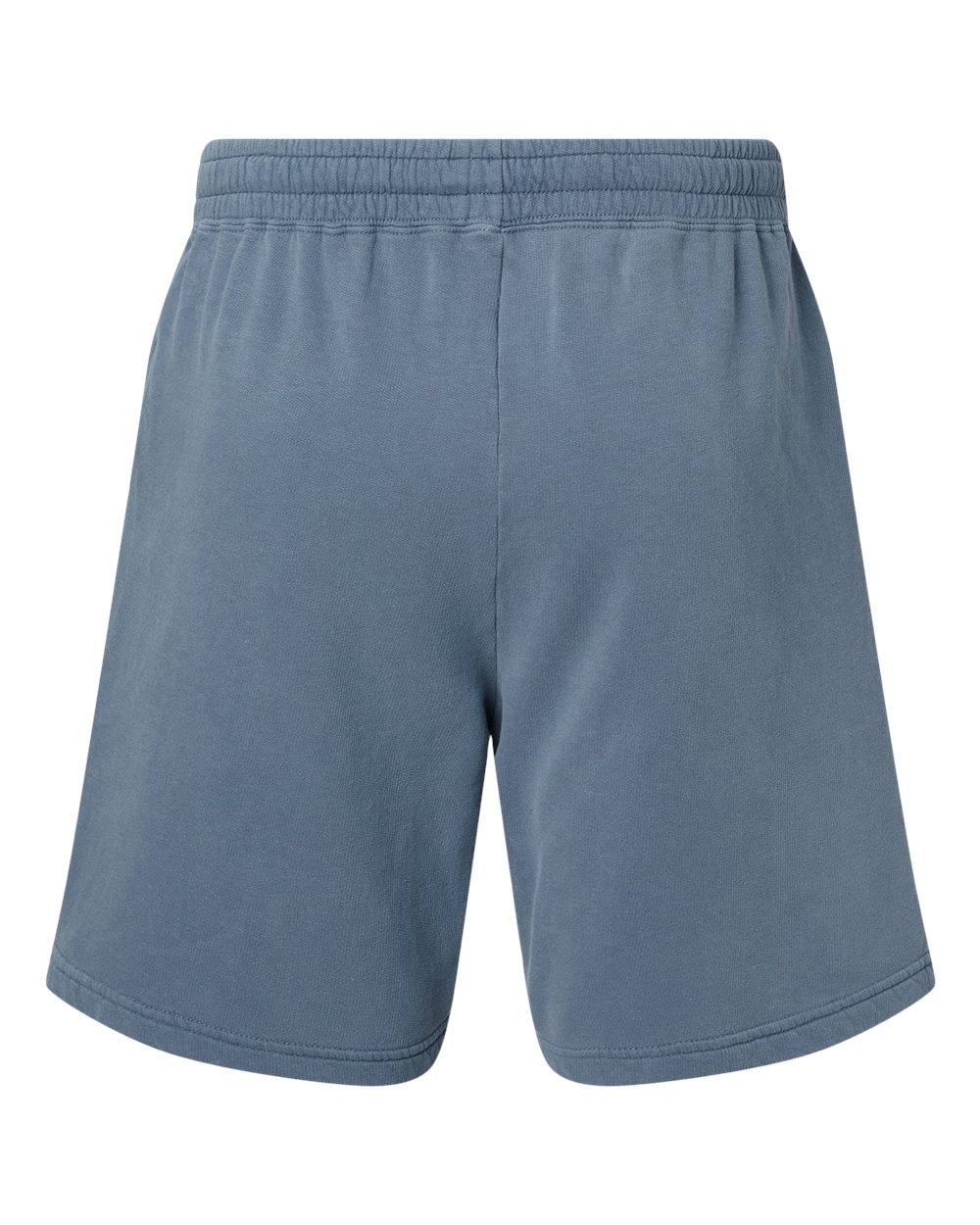 Rear View of Blue Jean Garment-Dyed Lightweight Fleece Sweat Shorts - 1468