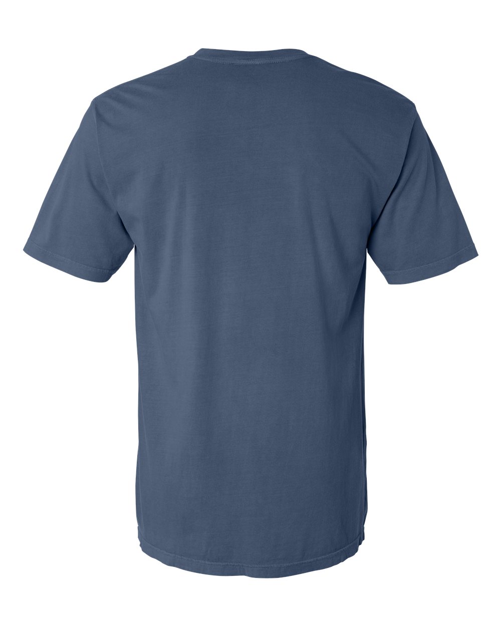 Rear View of Blue Jean Garment-Dyed Lightweight T-Shirt - 4017
