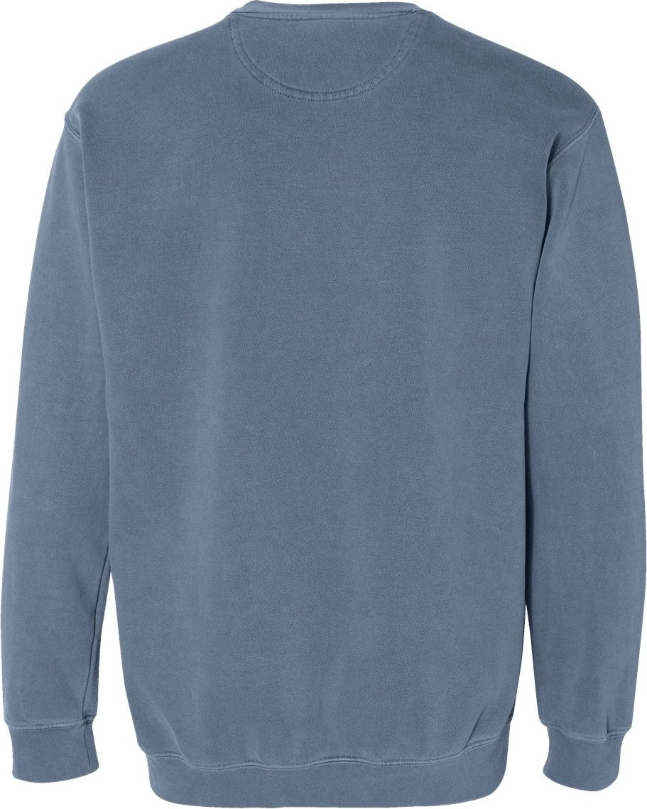 Rear View of Blue Jean Garment-Dyed Sweatshirt - 1566