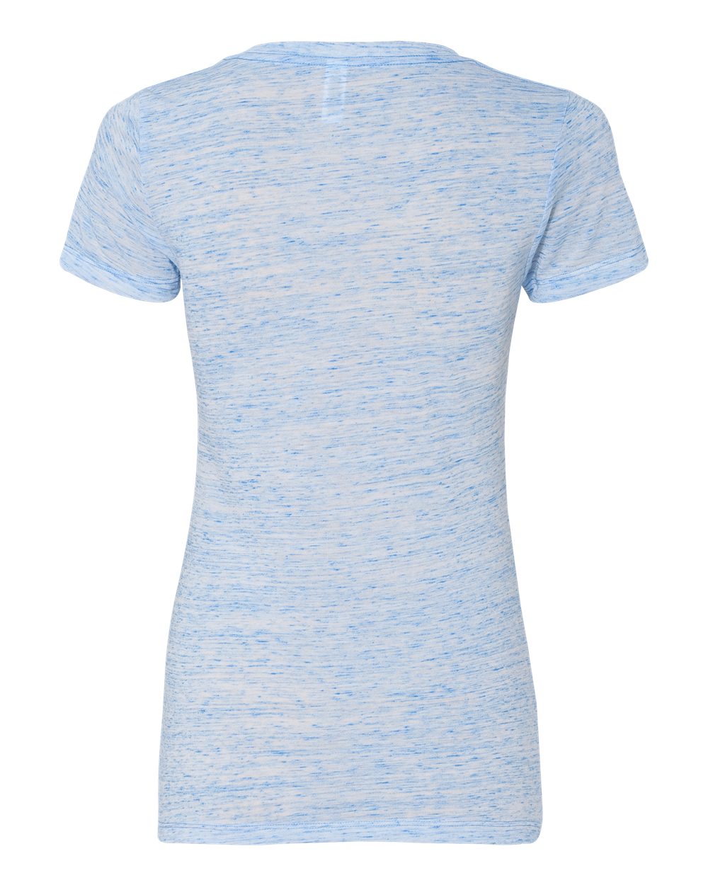 Rear View of Blue Marble Women’s Jersey Deep V-Neck Tee - 6035