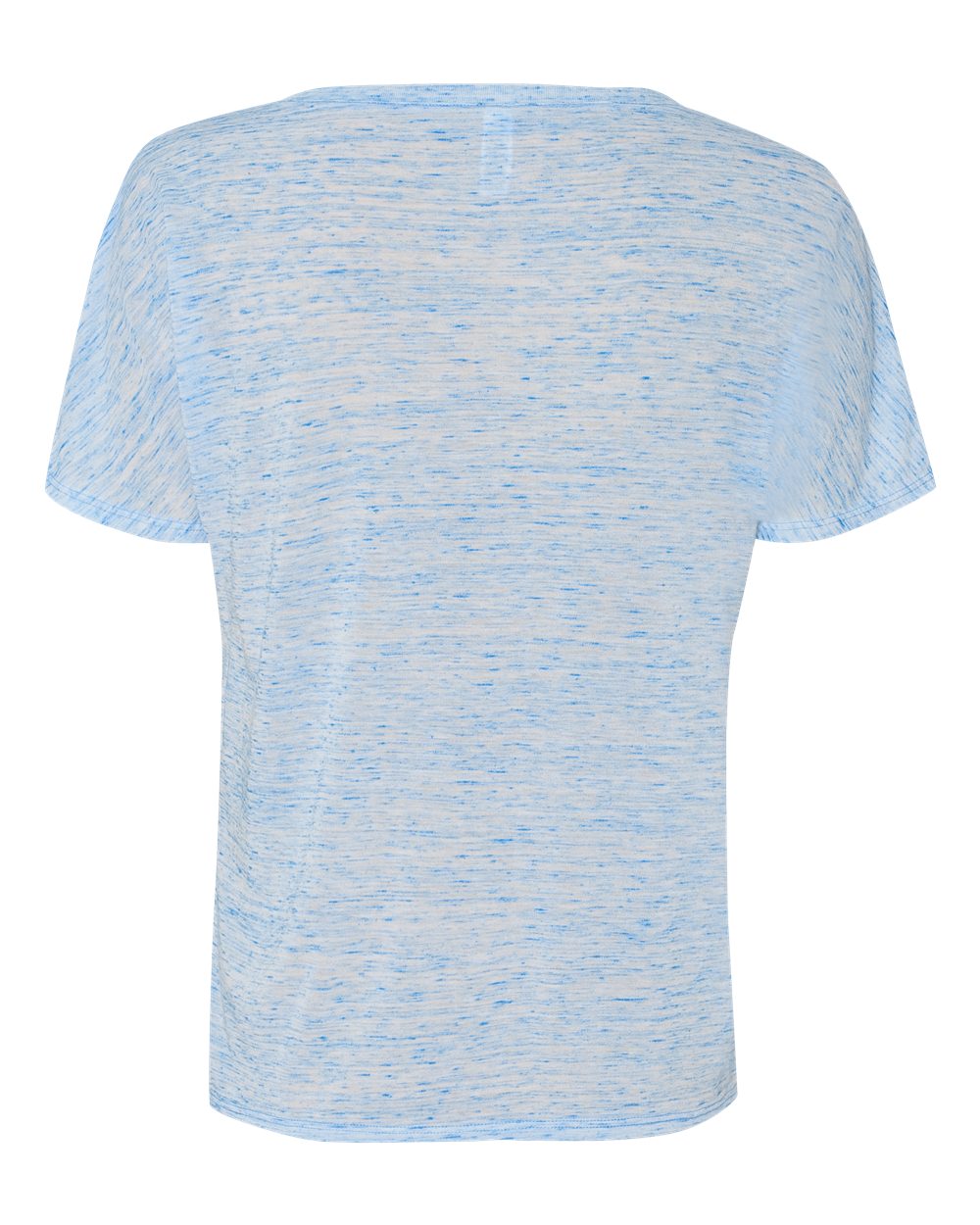 Rear View of Blue Marble Women’s Slouchy V-Neck Tee - 8815