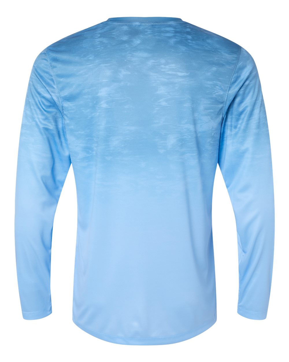 Front View of Blue Mist Fade Montauk Oceanic Fade Performance Long Sleeve T-Shirt - 229