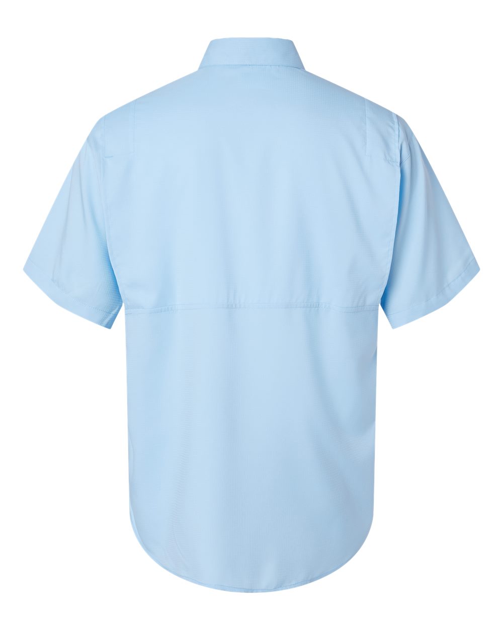 Front View of Blue Mist Hatteras Performance Short Sleeve Fishing Shirt - 700