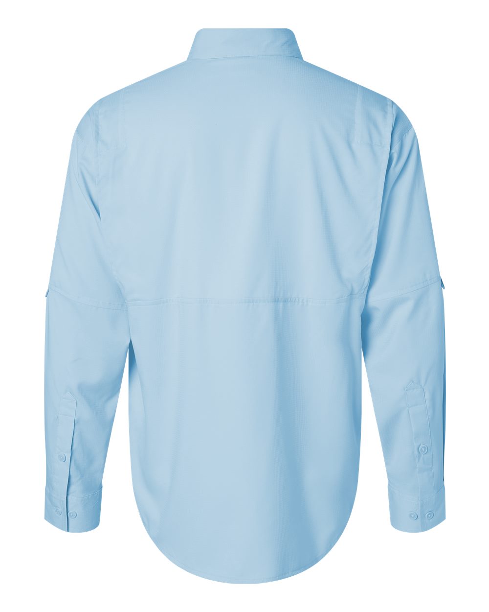 Front View of Blue Mist Kitty Hawk Performance Long Sleeve Fishing Shirt - 702