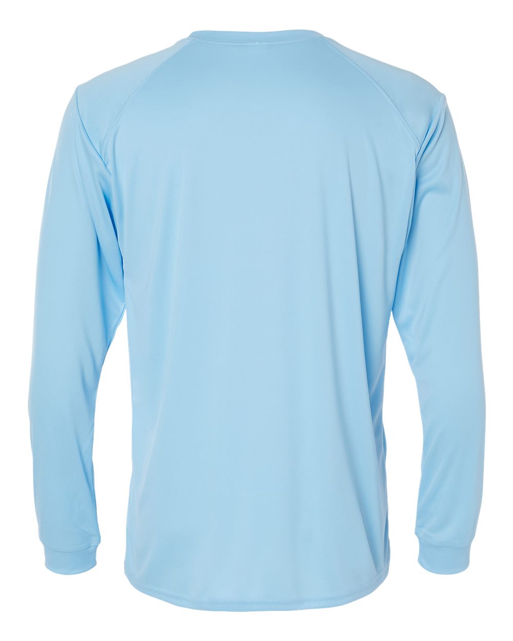 Front View of Blue Mist Long Islander Performance Long Sleeve T-Shirt - 210