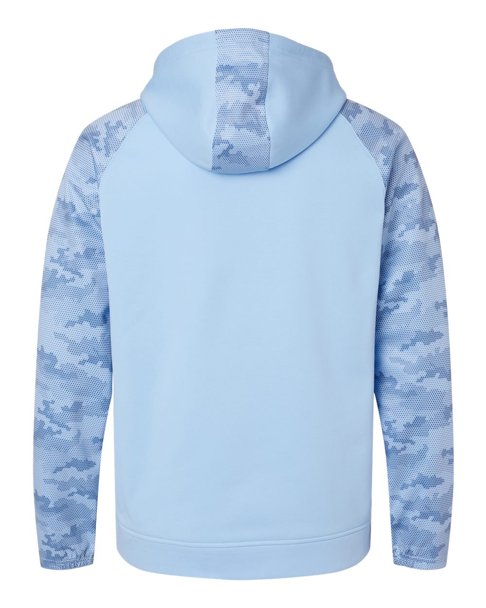 Front View of Blue Mist Tahoe Camo Fleece Hooded Sweatshirt - 306