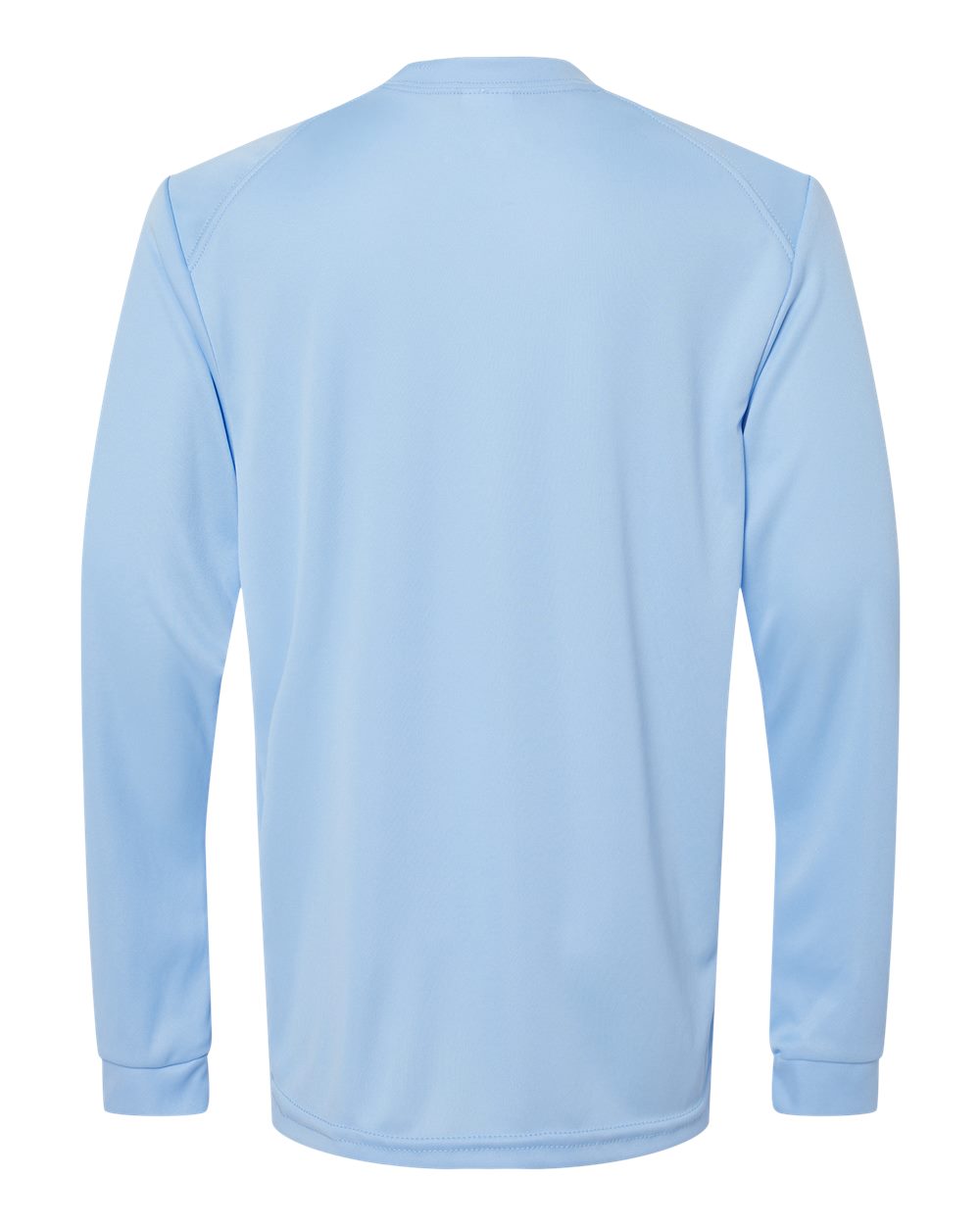 Front View of Blue Mist Youth Long Islander Performance Long Sleeve T-Shirt - 218Y