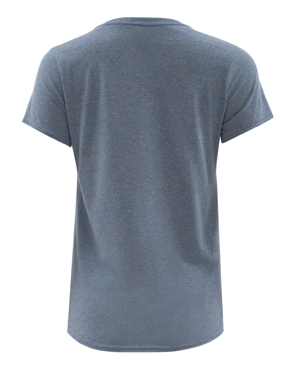 Rear View of Blue Rainbow Women's Eco T-Shirt - EC200