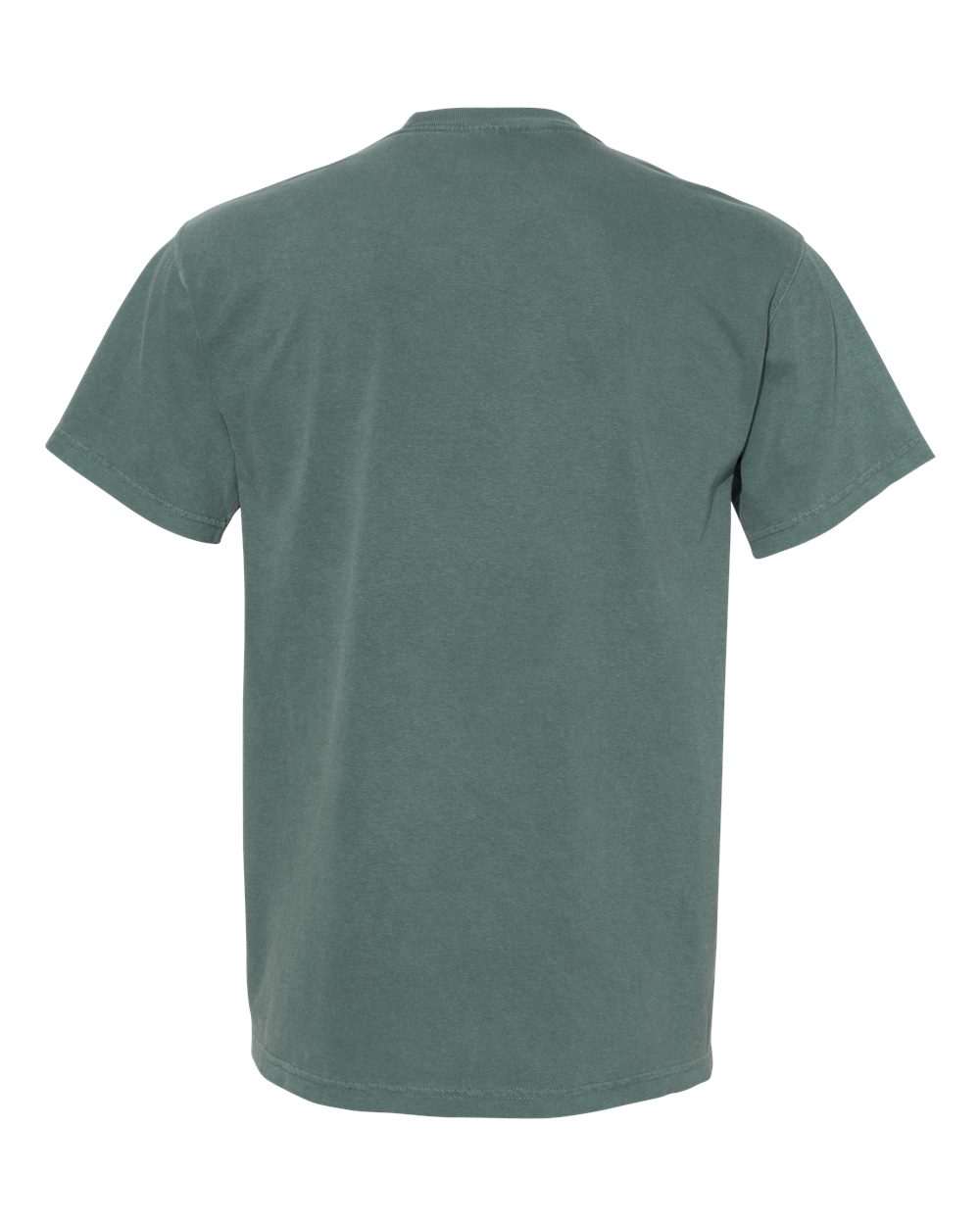 Rear View of Blue Spruce Garment-Dyed Heavyweight Pocket T-Shirt - 6030