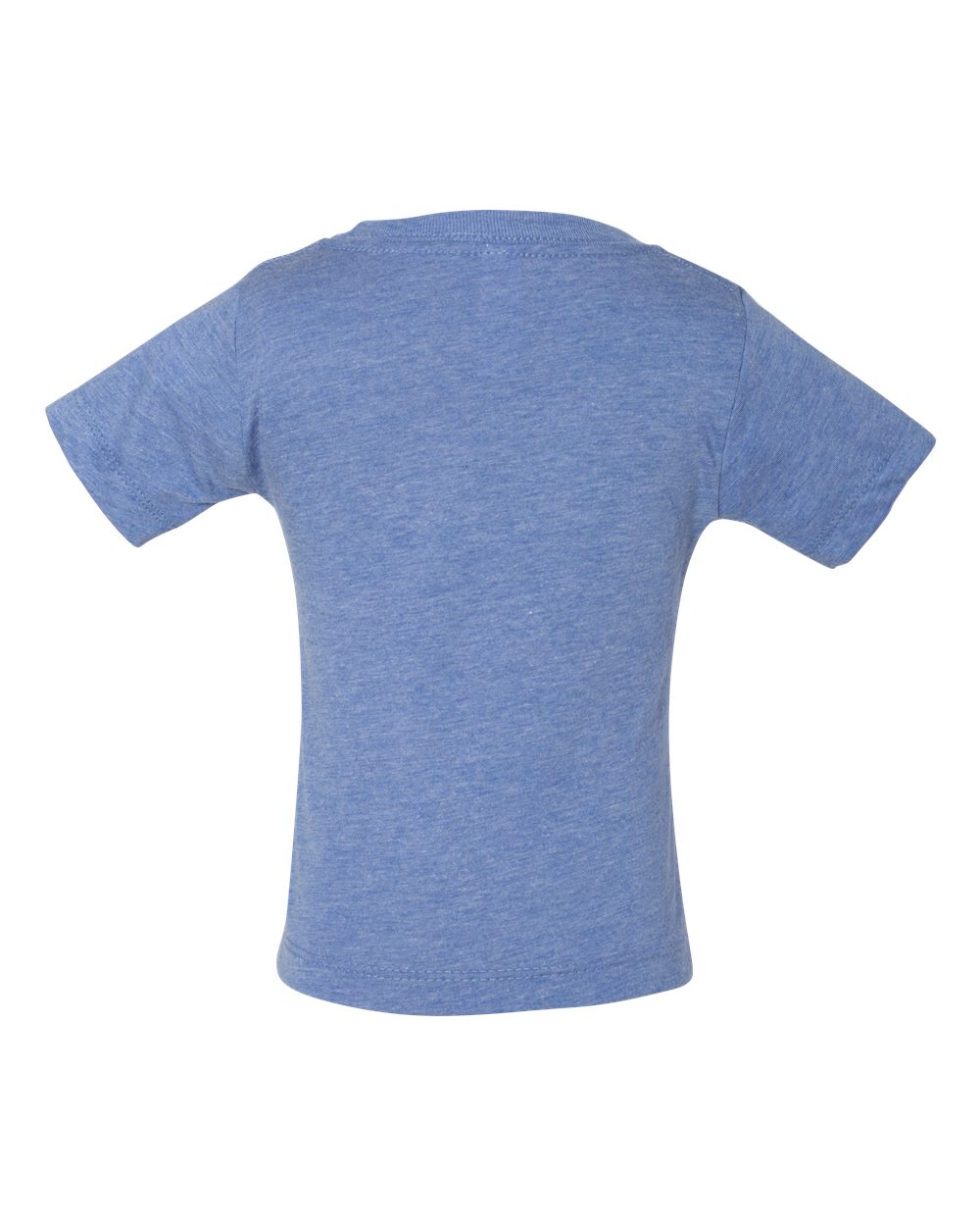 Rear View of Blue Triblend Infant Triblend Tee - 3413B