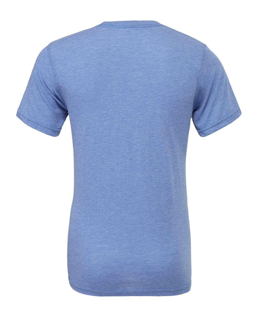 Rear View of Blue Triblend Triblend Tee - 3413