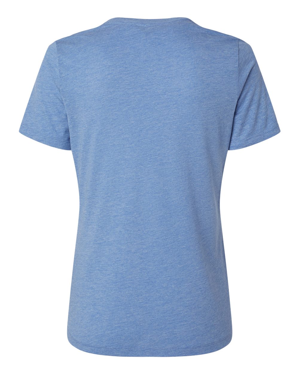 Rear View of Blue Triblend Women’s Relaxed Fit Triblend Tee - 6413