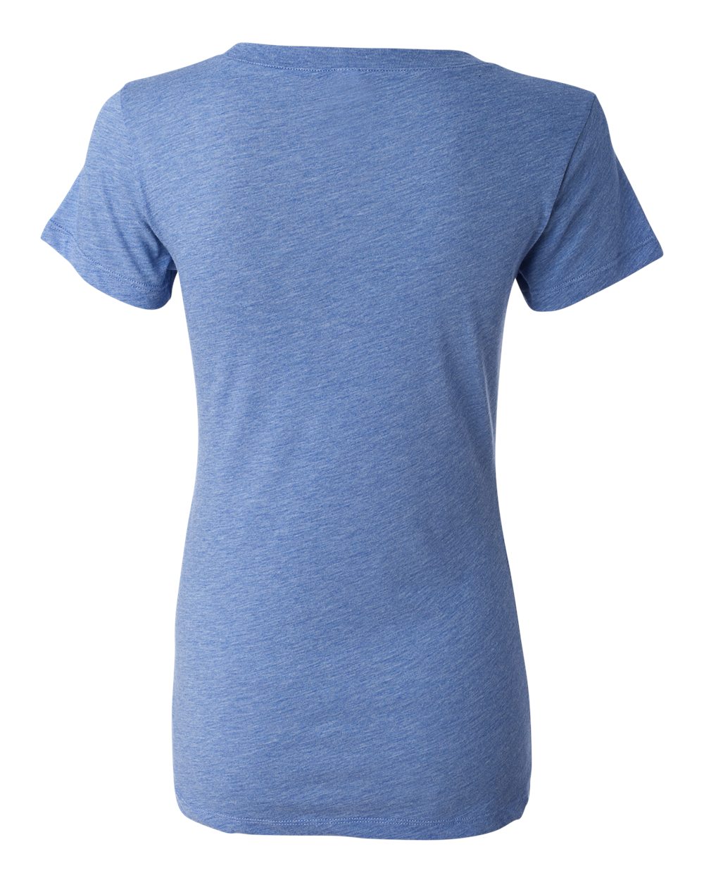 Rear View of Blue Triblend Women's Triblend Tee - 8413