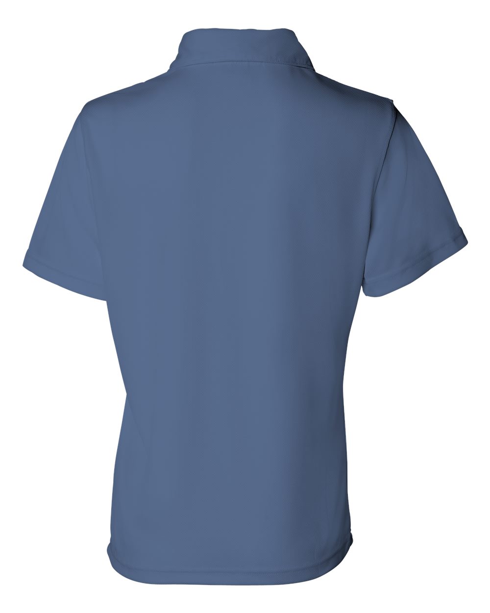 Rear View of Blueberry Women's Moisture Free Mesh Polo - 5469