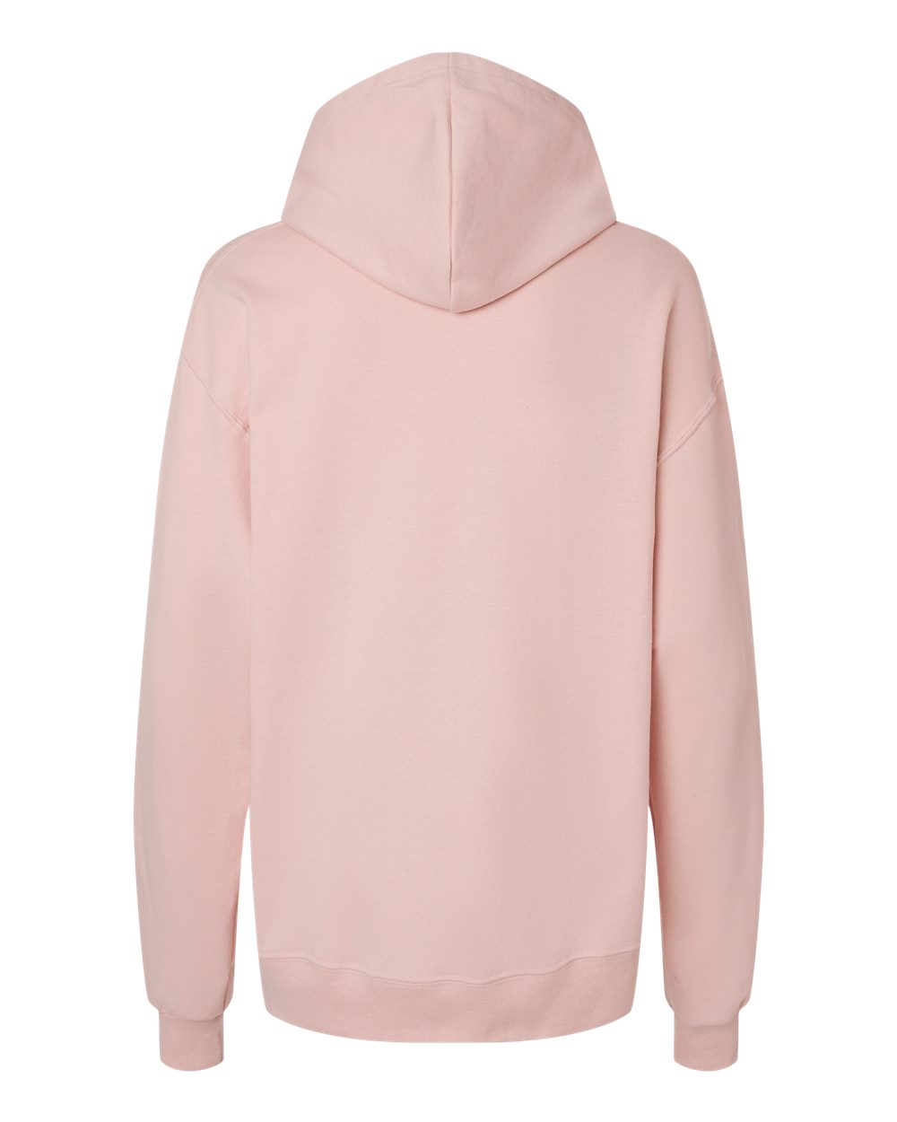 Rear View of Blush Pink Ultimate CVC Hooded Sweatshirt - IC49MR