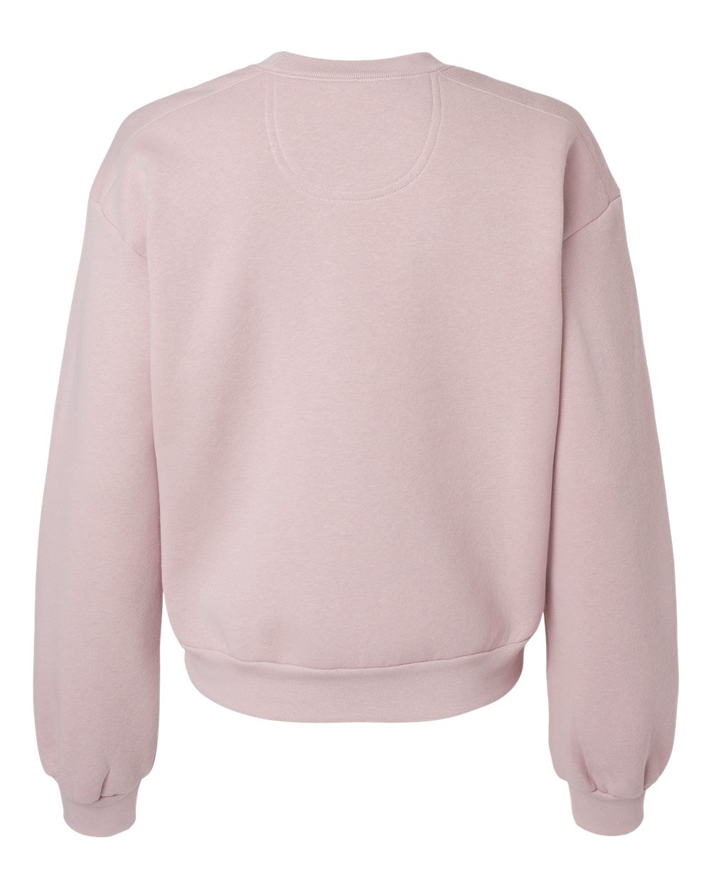 Rear View of Blush ReFlex Women's Fleece Crewneck Sweatshirt - RF494