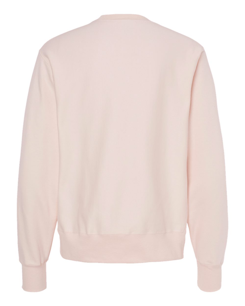 Rear View of Body Blush Reverse Weave® Crewneck Sweatshirt - S149