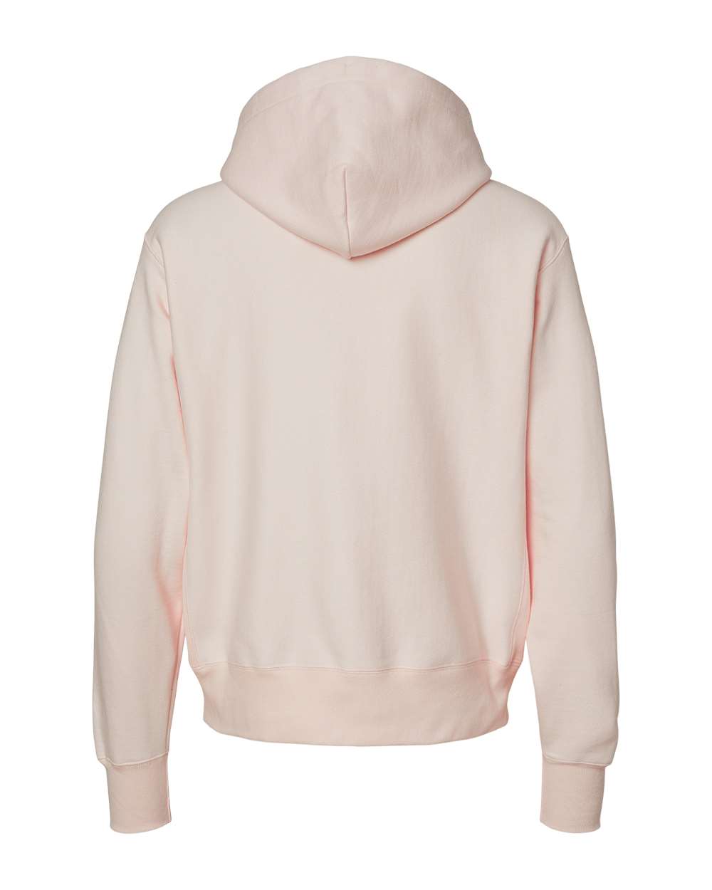 Rear View of Body Blush Reverse Weave® Hooded Sweatshirt - S101