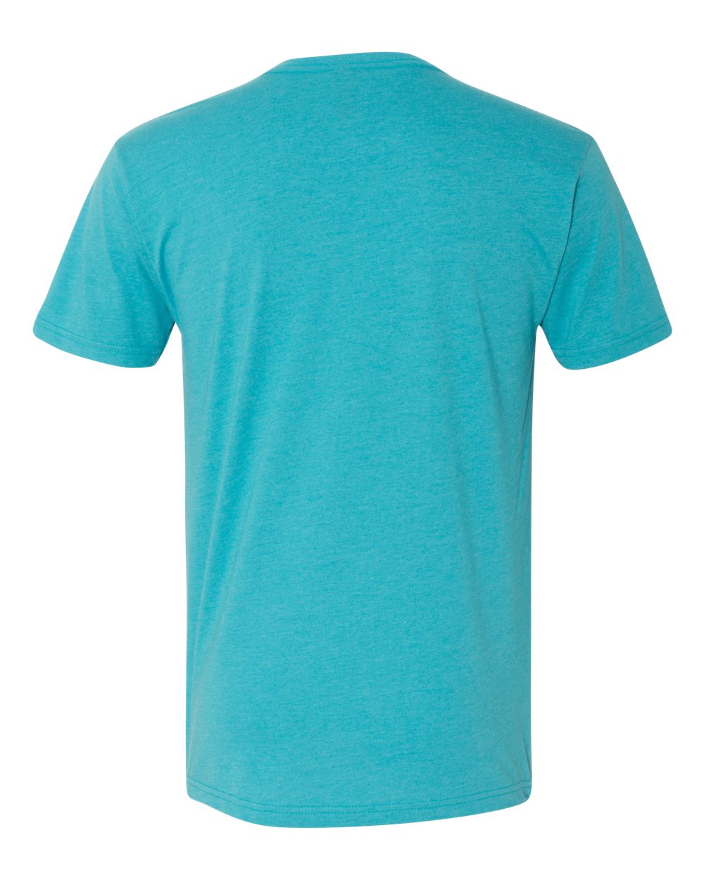 Rear View of Bondi Blue CVC V-Neck T-Shirt - 6240