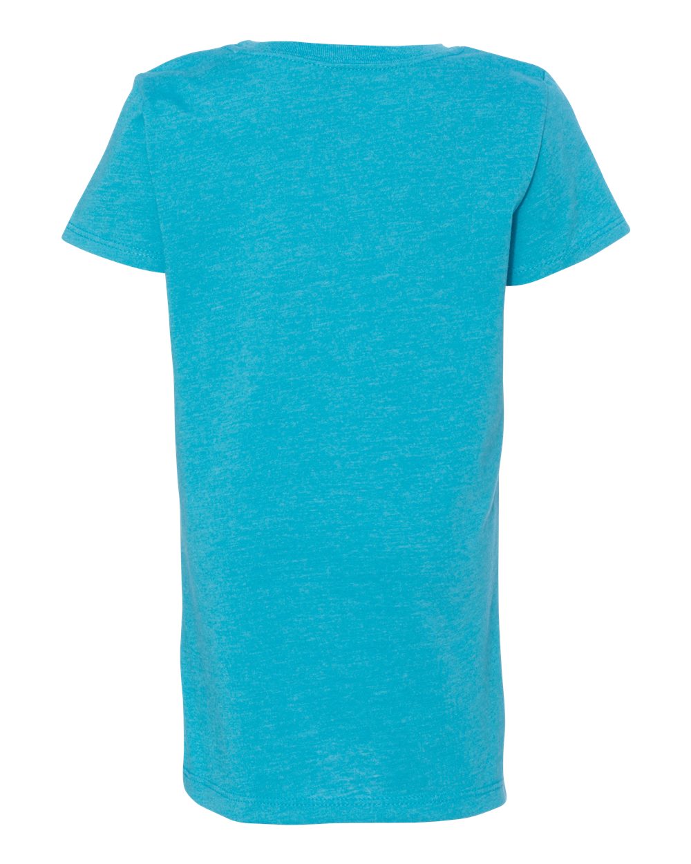 Rear View of Bondi Blue Girls’ CVC Princess T-Shirt - 3712