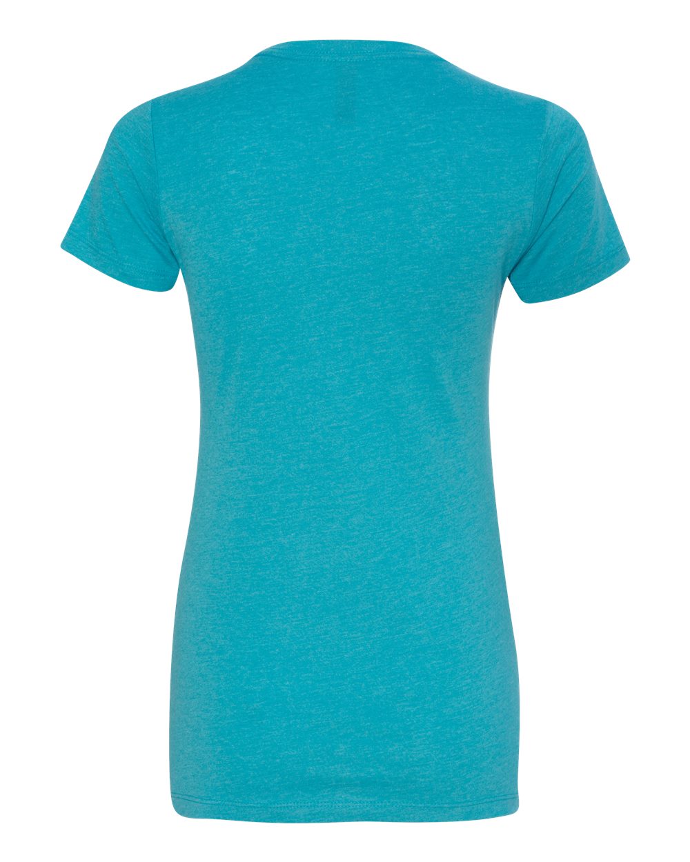 Rear View of Bondi Blue Women’s CVC T-Shirt - 6610