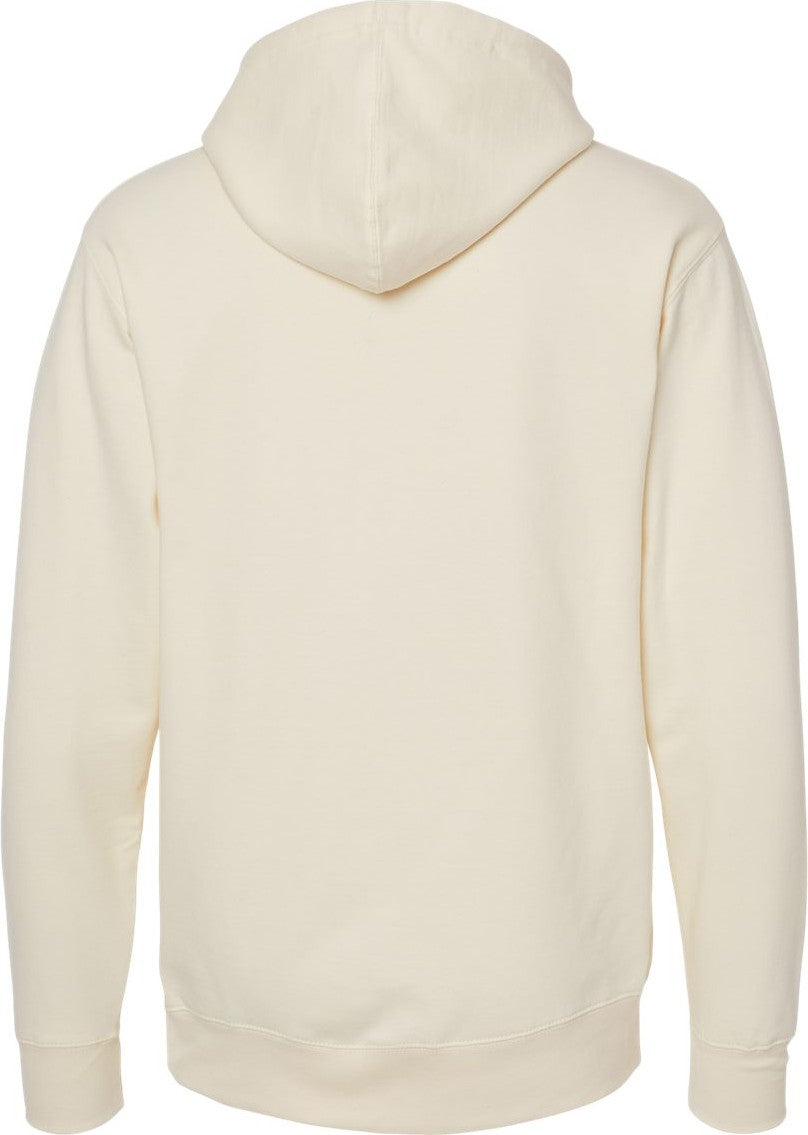 Rear View of Bone Midweight Hooded Sweatshirt - SS4500