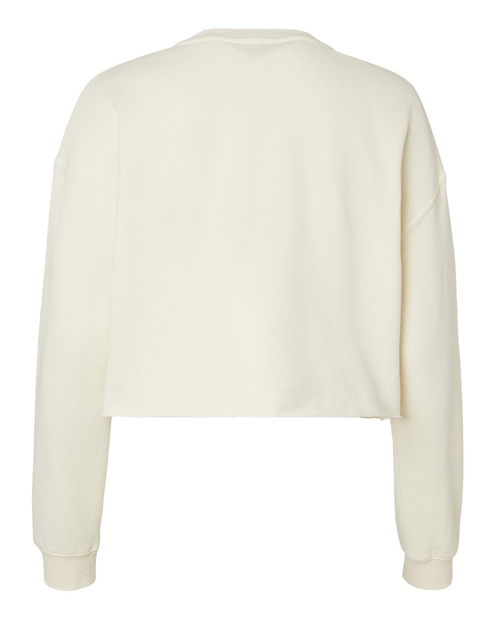 Rear View of Bone Women's Lightweight Crop Crewneck Sweatshirt - AFX24CRP