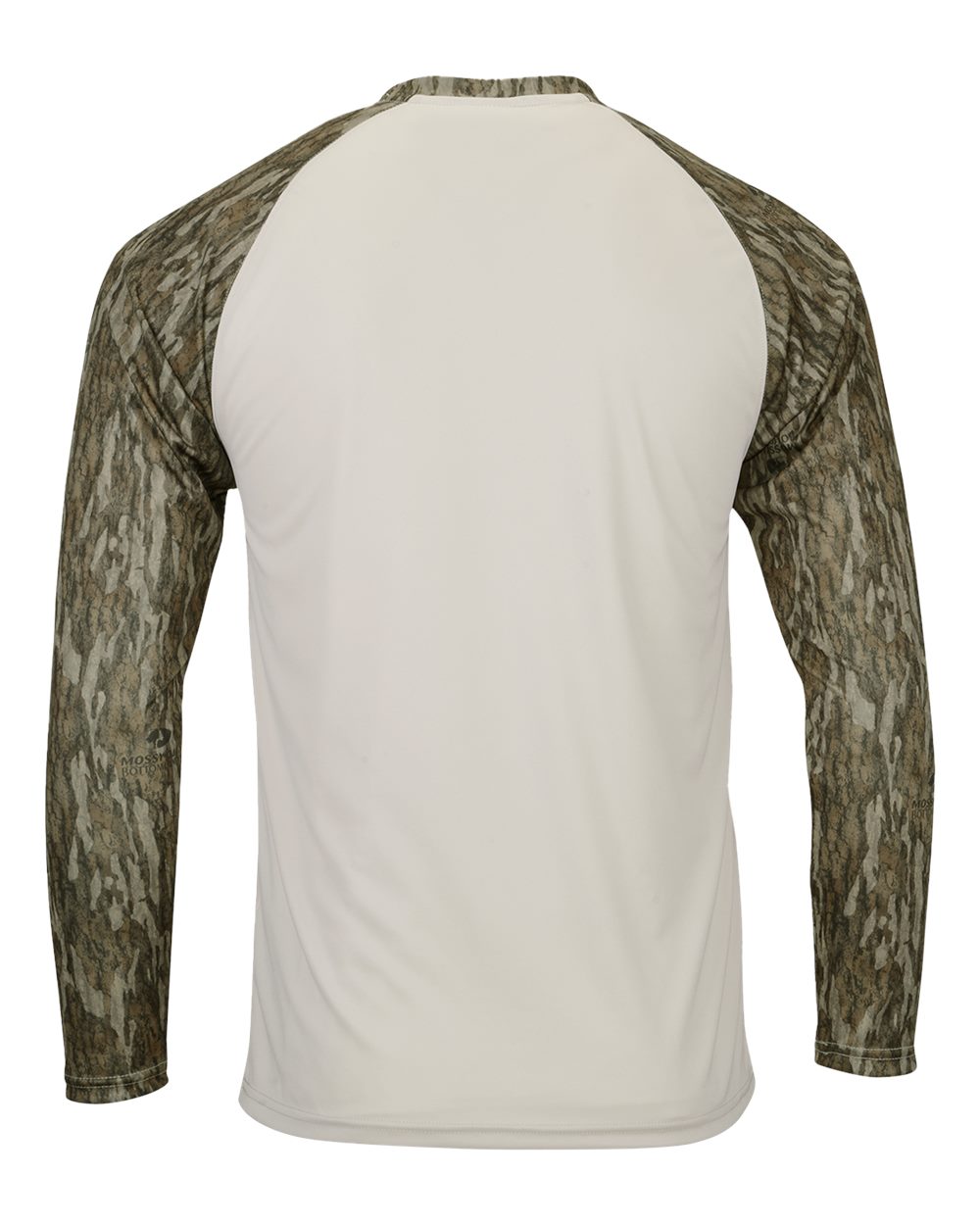 Rear View of Bottomland Jackson Mossy Oak Colorblocked Long Sleeve T-Shirt - 236