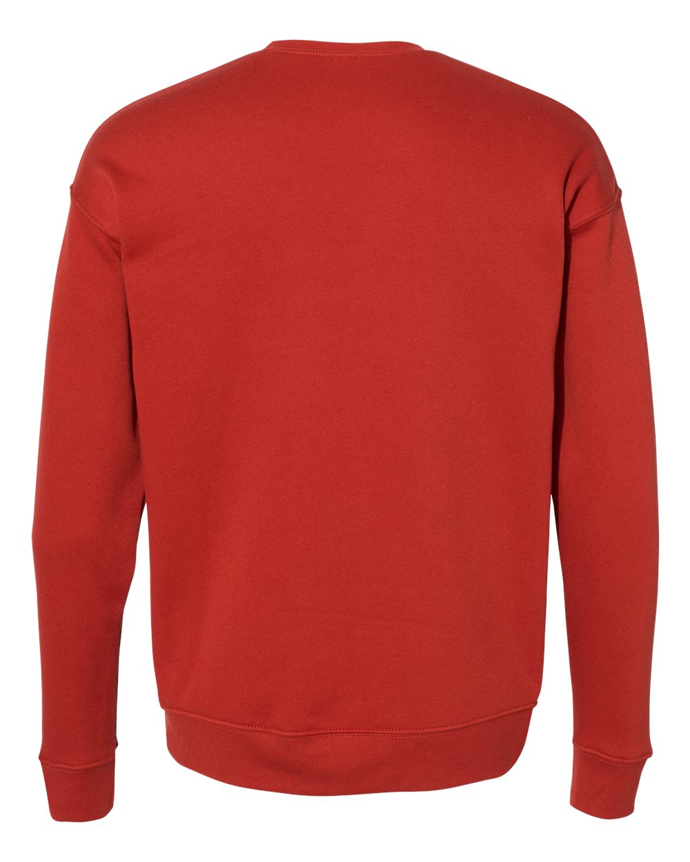 Rear View of Brick Sponge Fleece Drop Shoulder Crewneck Sweatshirt - 3945