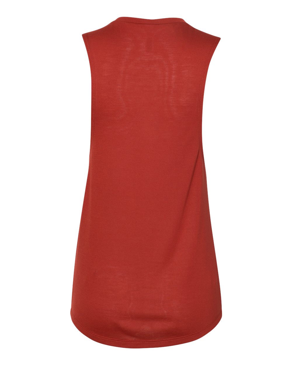 Rear View of Brick Women's Flowy Scoop Muscle Tank - 8803
