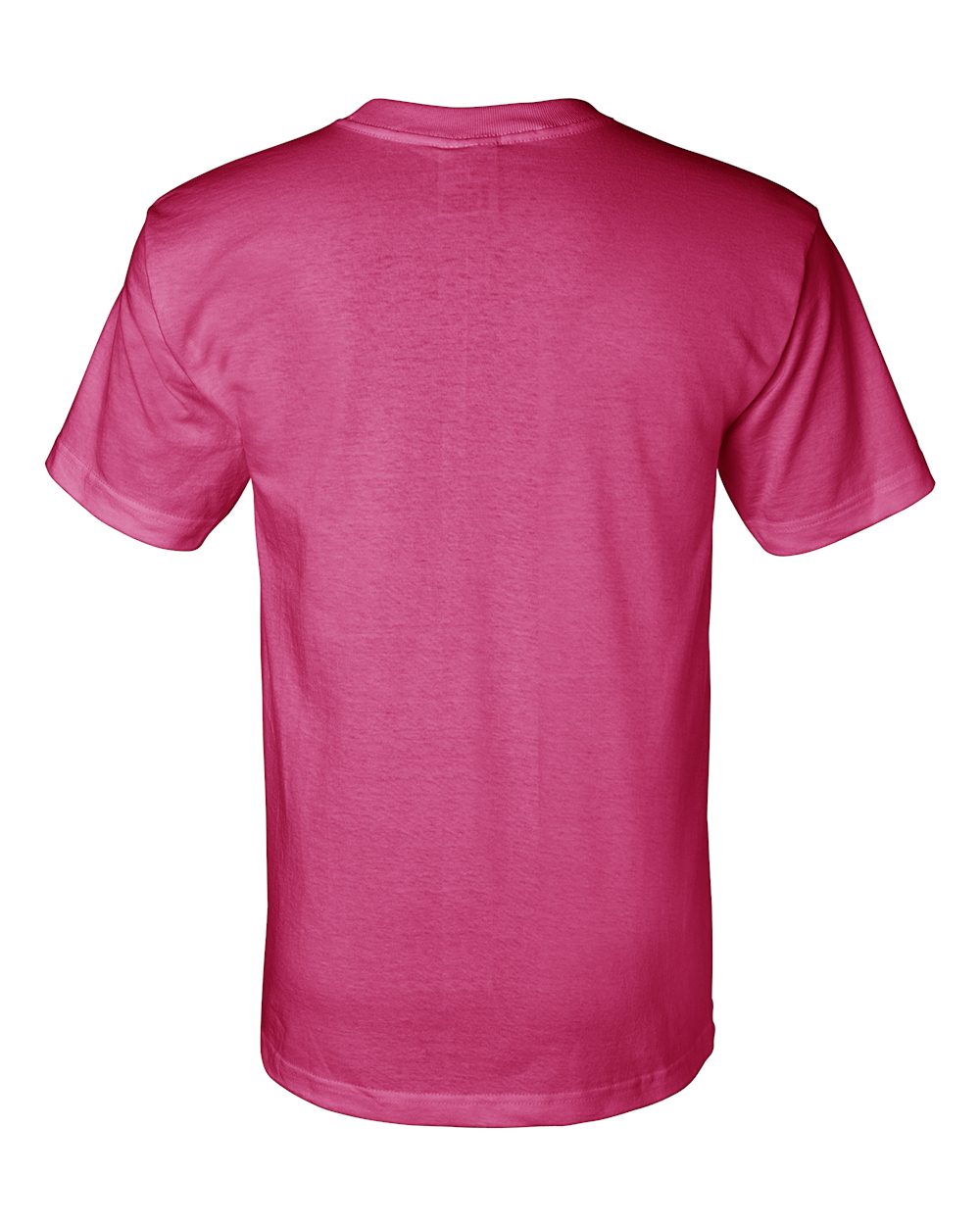 Rear View of Bright Pink Union-Made T-Shirt - 2905