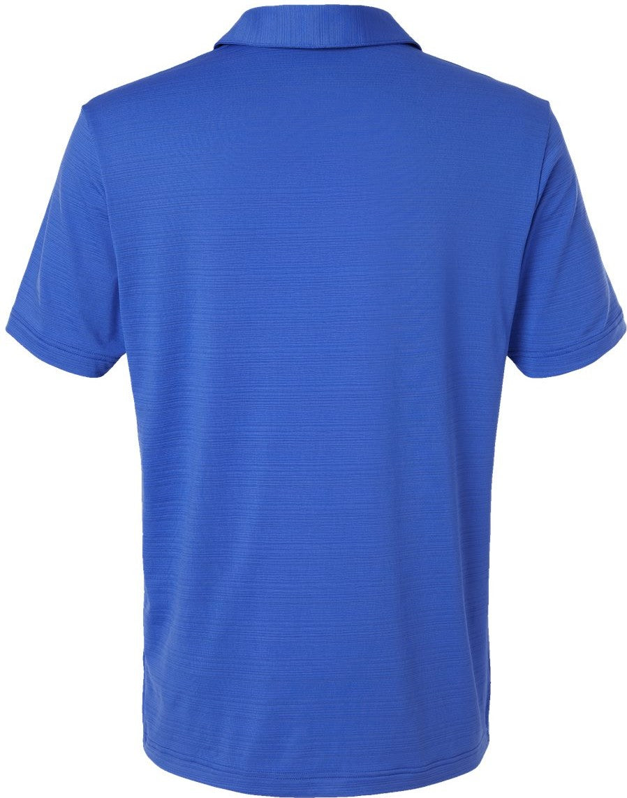 Rear View of Bright Royal Textured Stripe Polo - A704