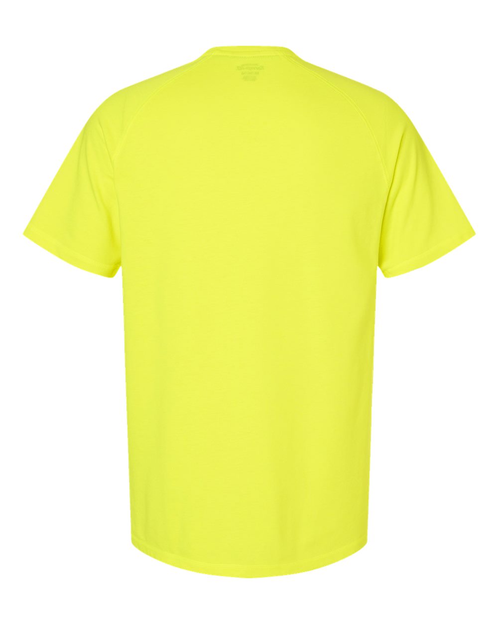 Rear View of Bright Yellow Performance Cooling T-Shirt - Tall Sizes - S600T