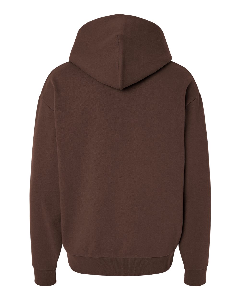 Rear View of Brown Mainstreet Hooded Sweatshirt - IND420XD