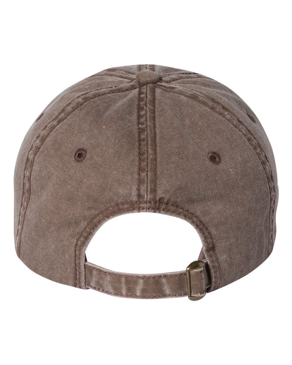 Rear View of Brown Pigment-Dyed Cap - SP500